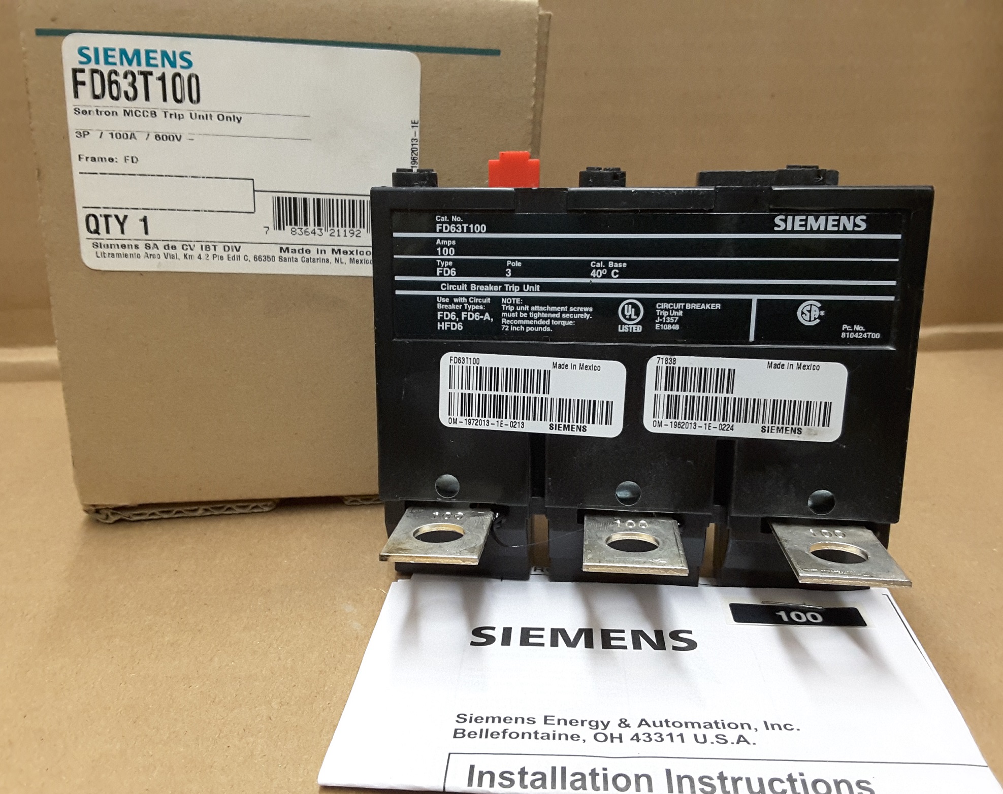 SIEMENS FD63T100